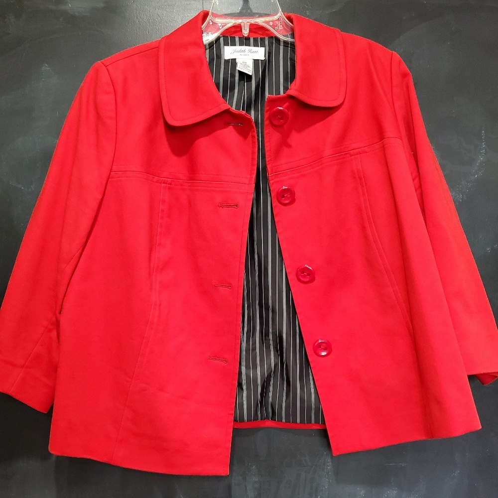 Judith Hart Woman Red Jacket